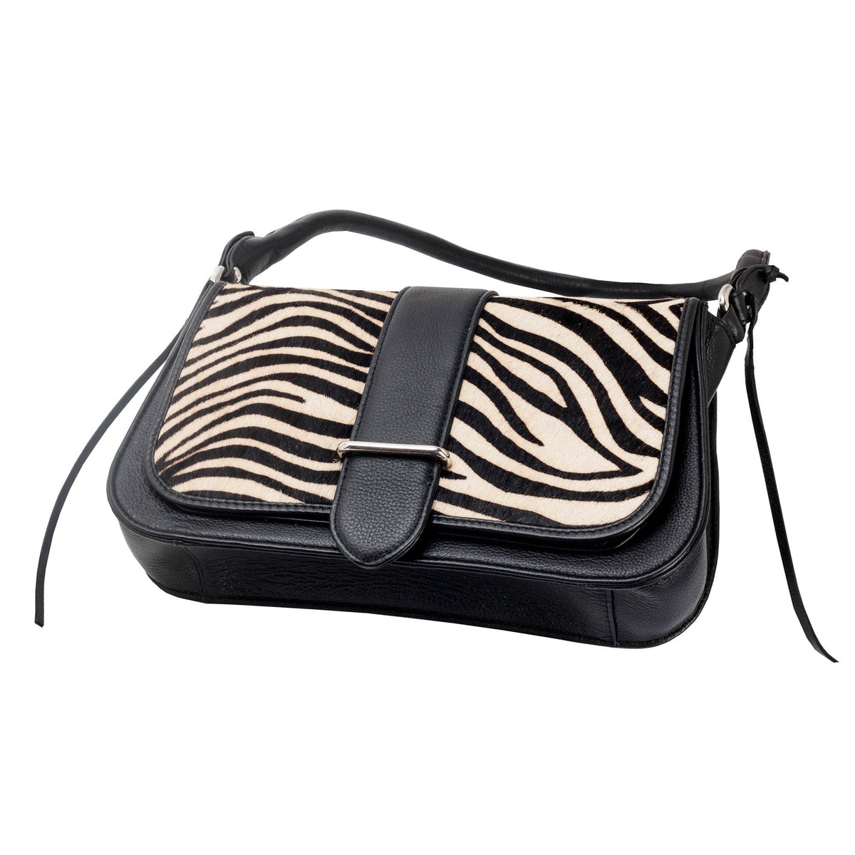The Jenny - Genuine Leather Sling Bag - Zebra - VILL OKSE